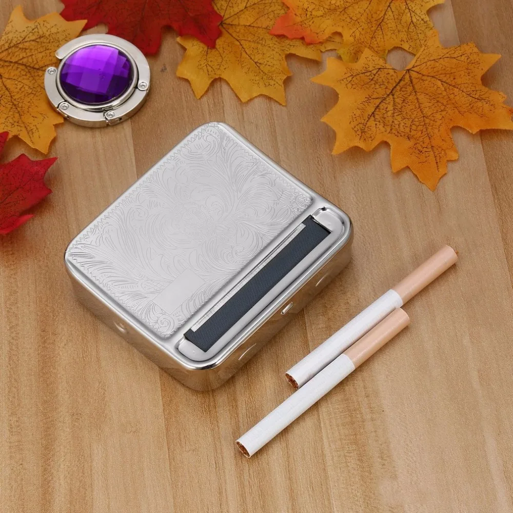 1 Stück Metall automatische Zigarette Tabak Rauch Roller Walzmaschine Box 