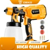 DEKO Spray Gun, 550W 220V High Power Home Electric Paint Sprayer, 3 Nozzle Easy Spraying and Clean Perfect for Beginner ► Photo 1/5