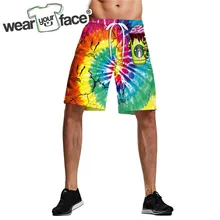 Летние пляжные шорты с 3D принтом в виде льва, галактики, звезд, модные мужские бермуды, свободные шорты для серфинга, мужские шорты-Карго