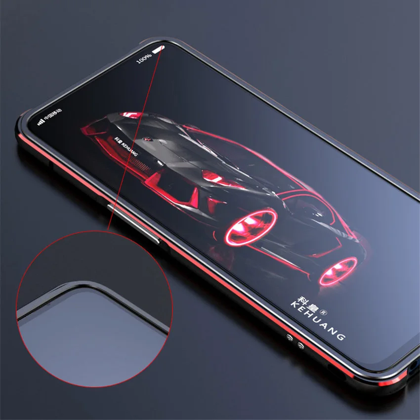 Для OPPO Reno 2 чехол металлический каркас двойной цвет Алюминиевый Бампер Защитный чехол для OPPO Reno 2 Reno2 чехол для телефона