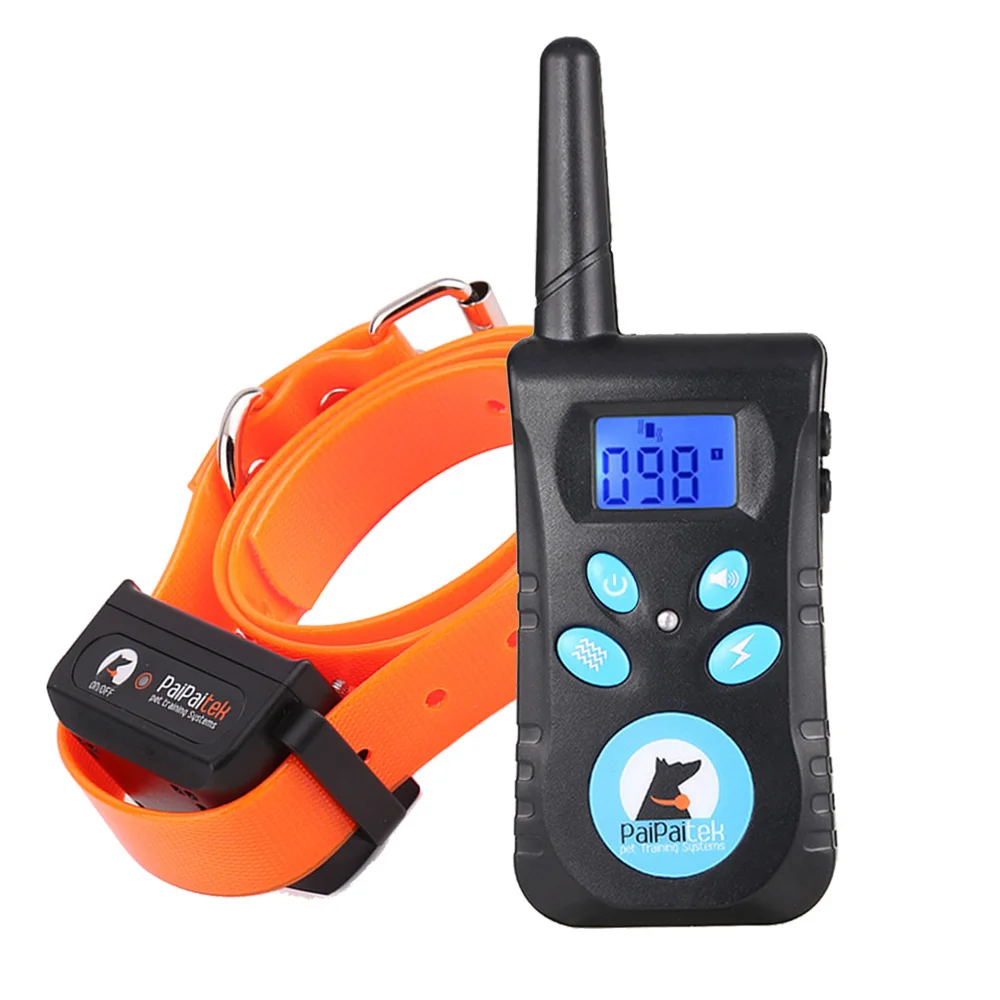1dog Orange DannyKarl, тренировочный Gps трекер для домашних животных, для собак, водонепроницаемый, 1500 футов, электрошок, ошейник, Кора, два в одном, автоматический, анти-Кора, пульт дистанционного управления - Цвет: 1dog Orange