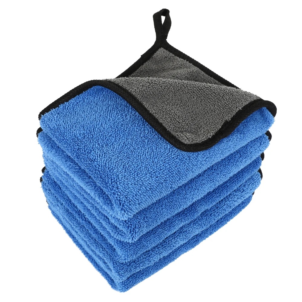 5 pcs/lot Car Wash Microfiber Towels Super Thick Plush Cloth For Washing Cleaning Drying Absorb Wax Polishing
