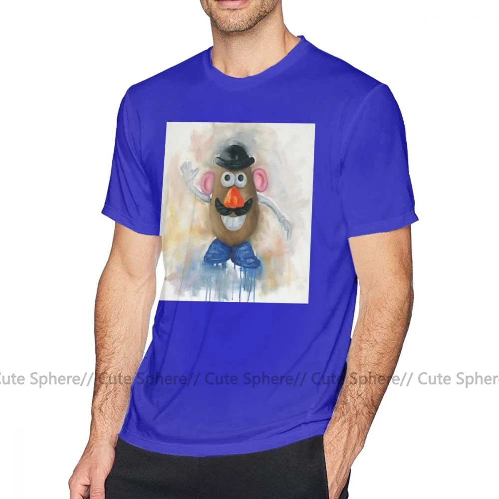 Футболка Mr Potato Head винтажная ностальгическая Футболка Mr Potato Head 6xl потрясающая футболка Летняя Хлопчатобумажная футболка с короткими рукавами и принтом - Цвет: Blue