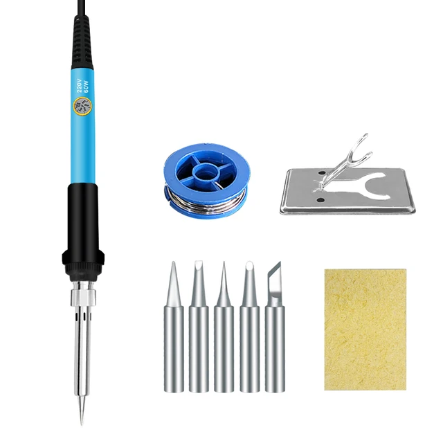 Soldering Iron 60W Adjustable Temperature Electric Solder Iron Rework Station Mini Handle Heat Pencil Welding Repair Tools set