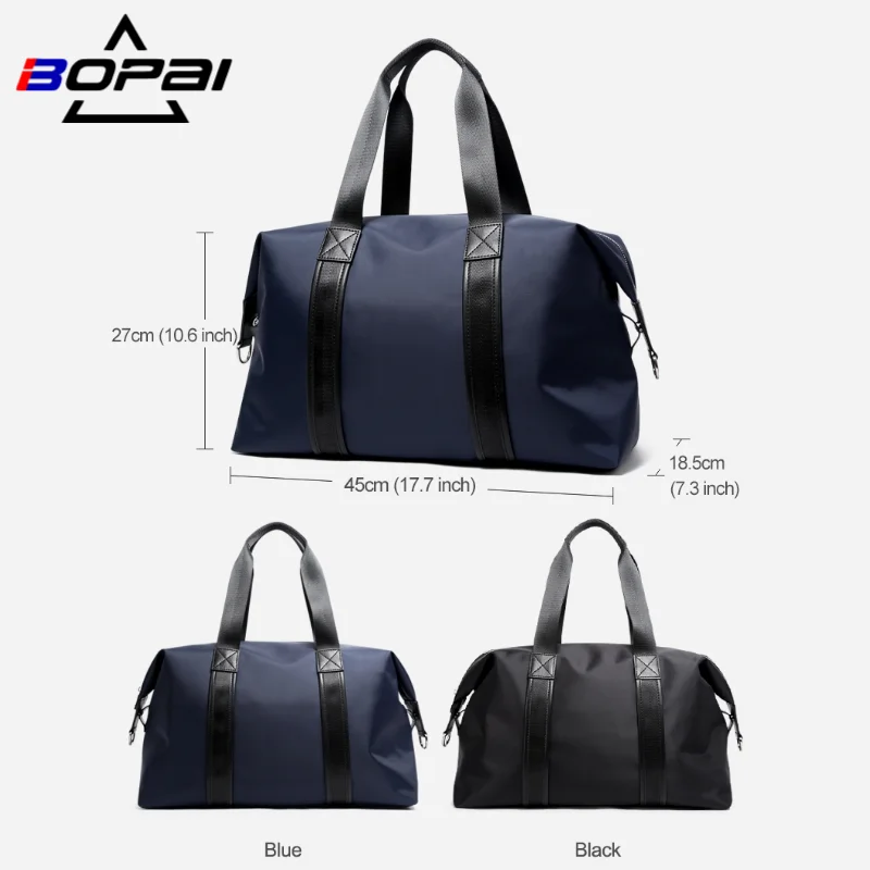 BOPAI Large-Capacity Men's Travel Bag Portable Sports Fitness Bag Folding Korean Version Luggage Outdoor Tourist Storage