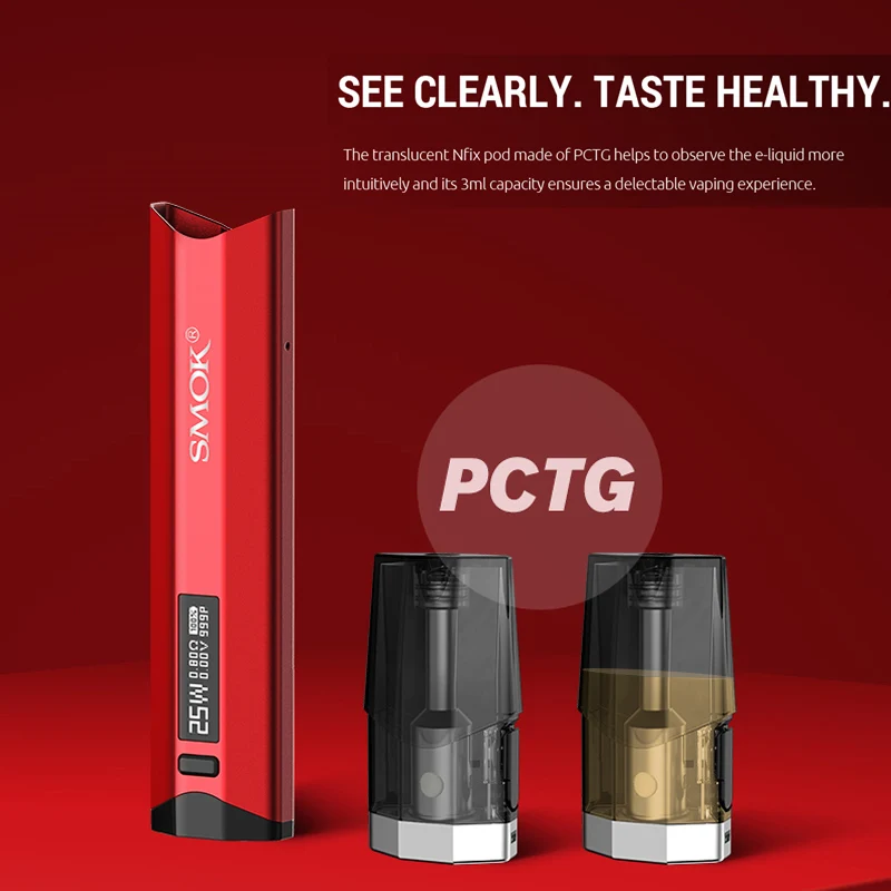 Оригинальный картридж SMOK Nfix Pod Vape Pen 3 мл DC MTL и 0.8ohm Pods 700 мАч аккумулятор|Системы