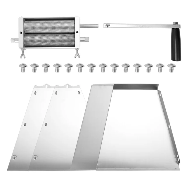 Rozsdamentes Acél Szemcsék Malomdaráló Élelmiszer -Feldolgozók Kézikönyv Maláta Kukorica Gabona Zúzó 2 Görgő - Image 4