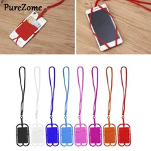 Съемный силиконовый шнурок для сотового телефона чехол держатель шейный ремешок с слот для идентификационной Карты