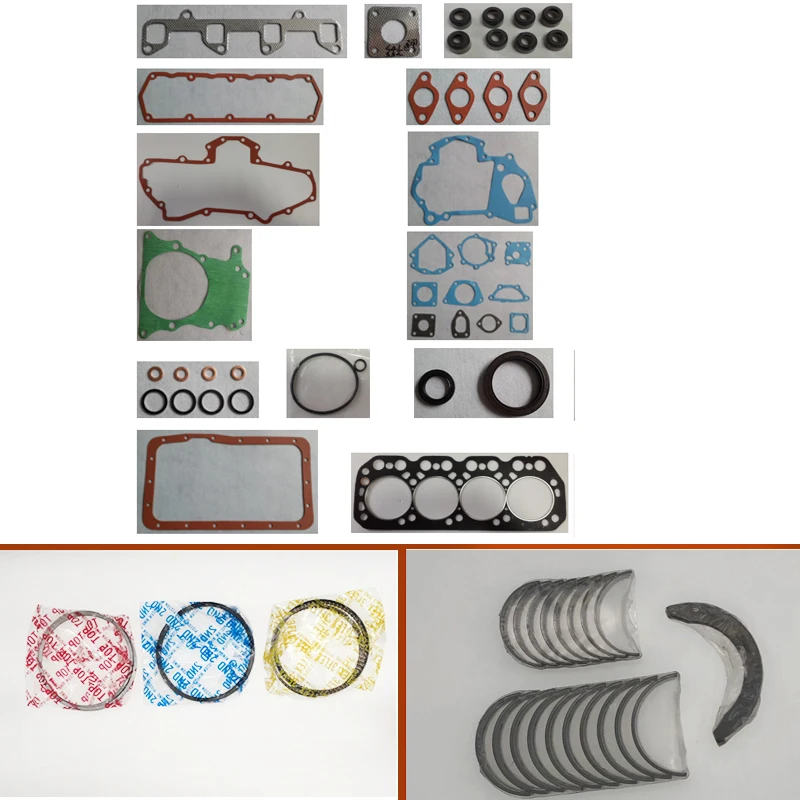 

Полный комплект прокладок двигателя для Mitsubishi K4N, шатунный подшипник коленчатого вала, поршневое кольцо для Caterpillar 305CR, Kobelco SK045