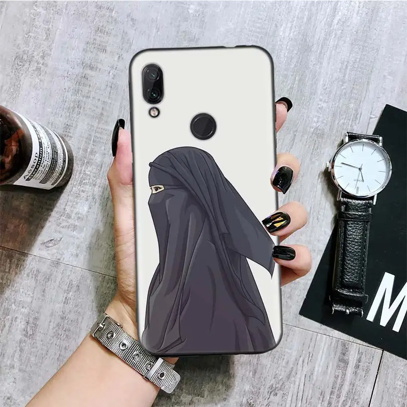 Мусульманский Хиджаб Isla mi с черной крышкой чехол для телефона для Xiaomi Redmi Note фотоаппаратов моментальной печати 8 7 7S 7A 6 S2 GO K20 Pro 6A mi 6X 5X A1 CC 9 8 Coque - Цвет: BA057-10