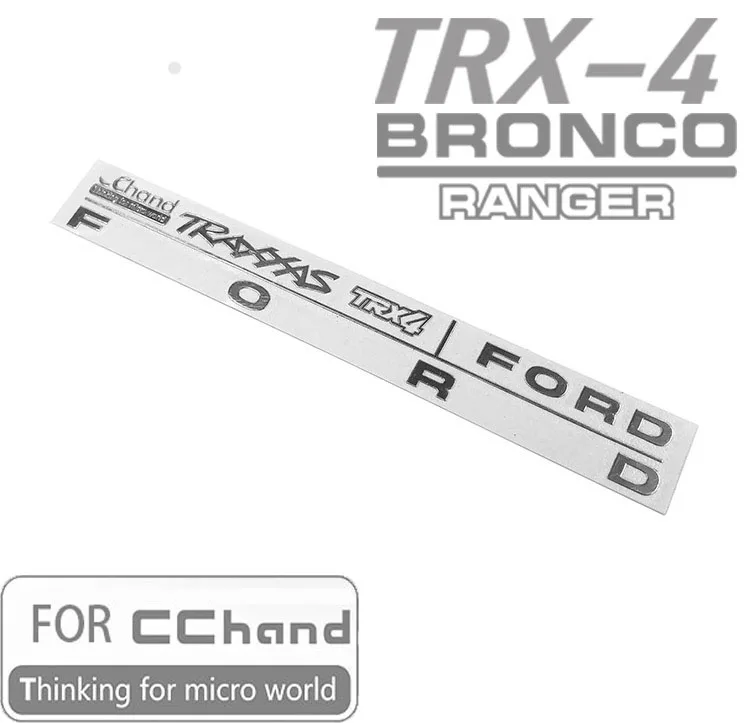 Передняя металлическая наклейка с логотипом для cchand Traxxas TRX 4 TRX4 Ford Bronco rc car