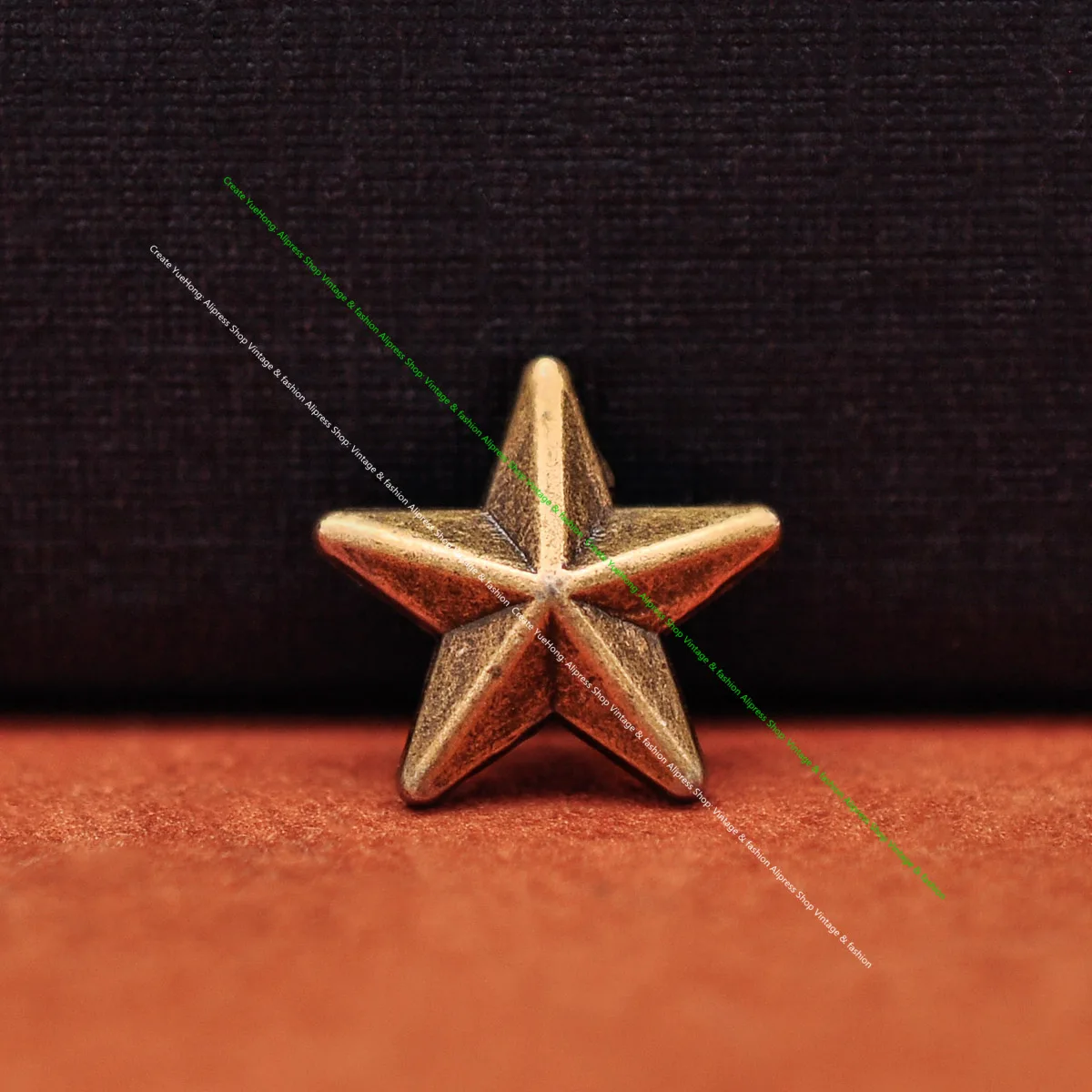 30Pc Western Retro Brass Metal Star Fasteners Stud Rivet Spikes Concho ...