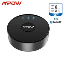 Mpow BH261 Aptx HD Aptx-LL Bluetooth 5,0 беспроводной передатчик аудио AUX адаптер 15 м/50 футов Рабочий диапазон для ТВ никогда не выключается