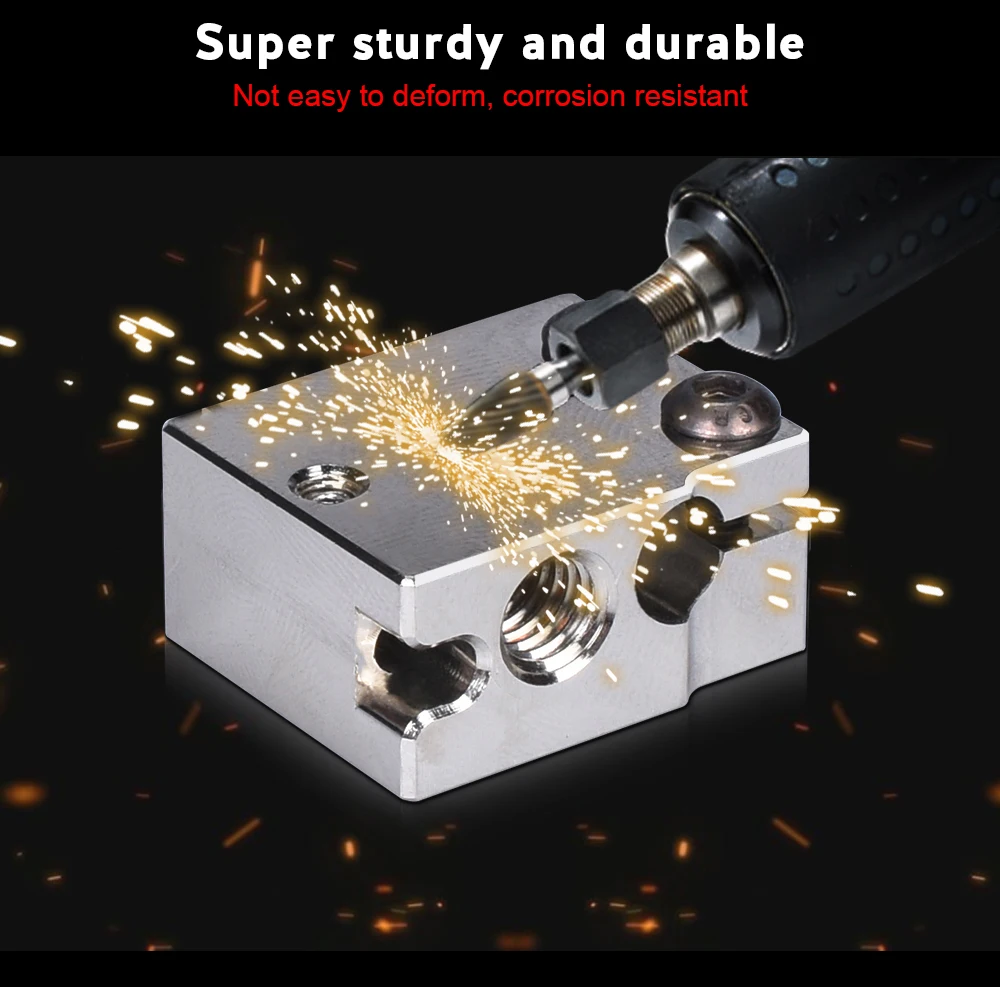 Высокое качество вулкан тепловой блок с покрытием меди PT100 для E3d Hotend подогреваемый блок 3d принтер Titan BMG экструдер нагреватель j-головка MKS