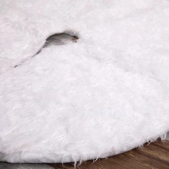 

White Tree skirt Christmas Base Xmas Floor Mat Ornaments Decoration Snow 78cm,90cm,122cm