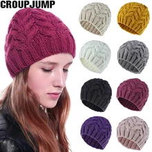 Зимние трикотажные шапки для женщин модные теплые ручные шерстяные вязаные наушники мягкие шапки кепки для девочек высокого качества женские
