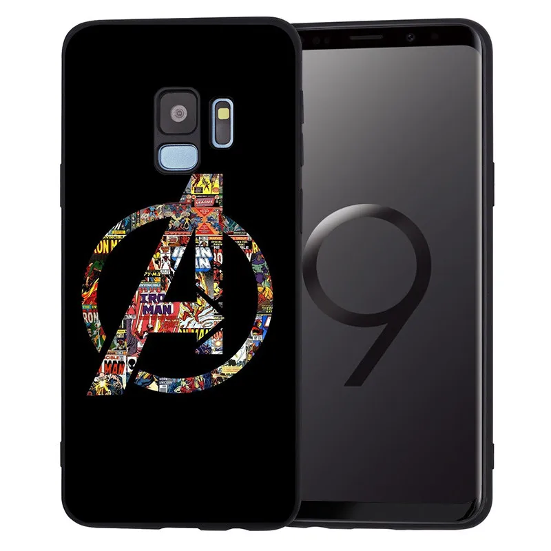 С принтами "Marvel", "Мстители", для Samsung Galaxy S6 S7 край S8 S9 S10 Plus Note 8, 9, 10, A30 A40 A50 A60 A70 M10 M20 чехол для телефона etui