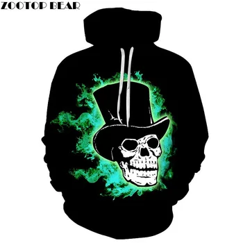 

Black Mens Hoodie Fashion Skull Men hoodies Casual Harajuku Sweatshirt Long Sleeve Anime Tops Sudadera ZOOTOP BEAR