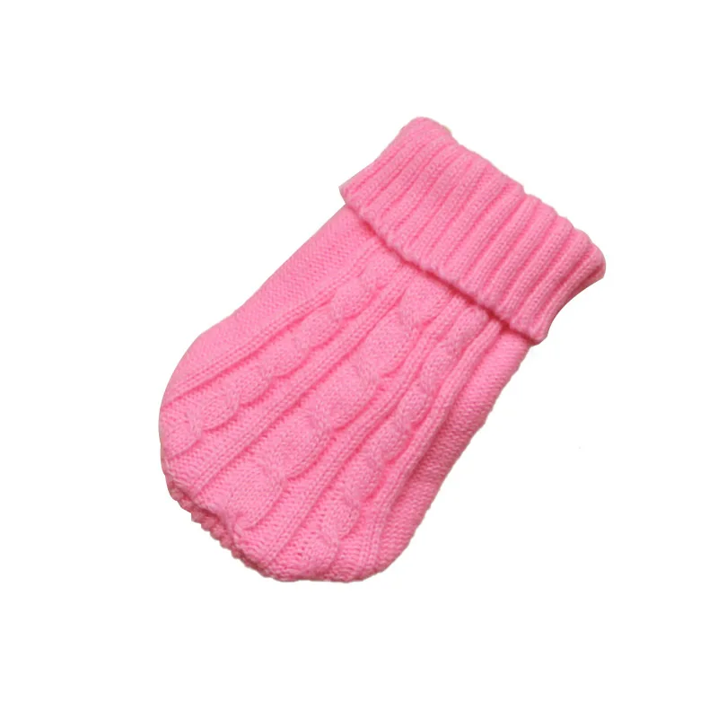 Pink Вязаная одежда для собак, зимний свитер для собак, Одежда для питомцев, одежда для маленьких собак, чихуахуа, щенка, пальто, наряды, свитер для кошек, pull chien - Цвет: Pink