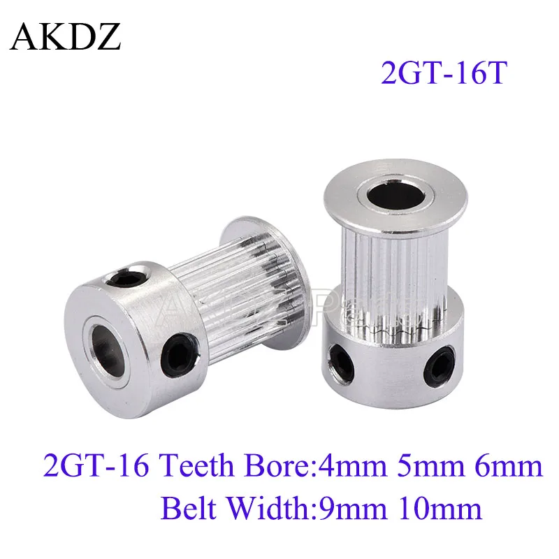 GT 16 teeth 2GT Timing Pulley Bore 4/5/6mm for GT2 Open Synchronous Belt Width 6mm/9/10mm Small Backlash 16Teeth 16T | Обустройство