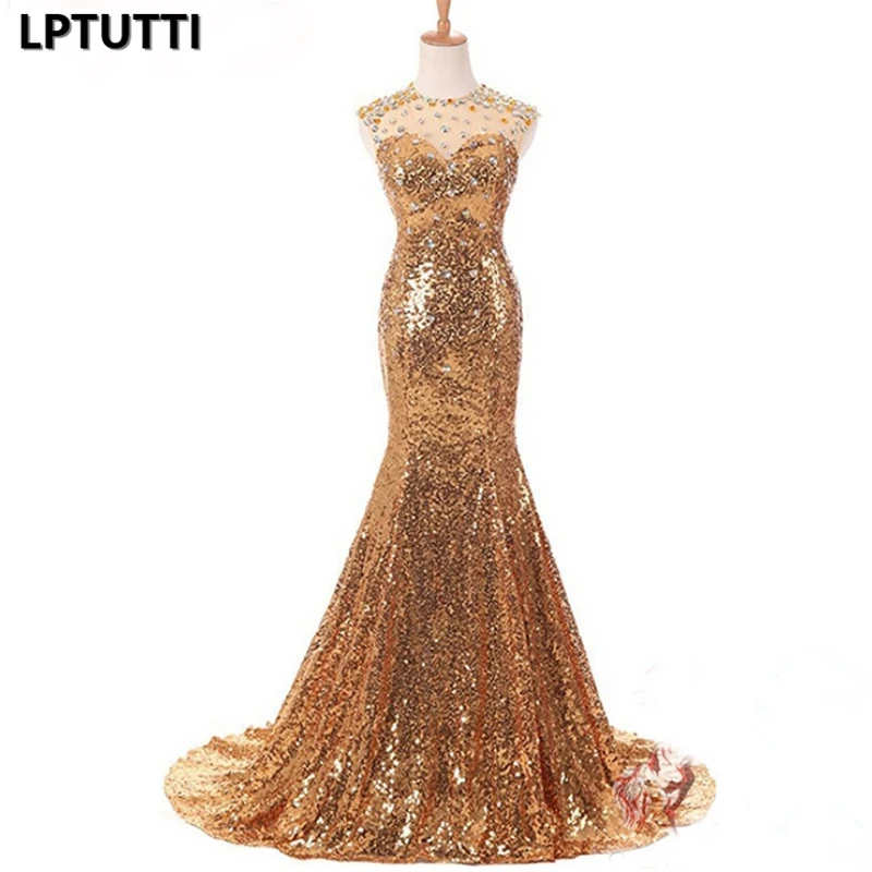 

LPTUTTI Crystal Sequin New For Women Elegant Date Ceremony Party Prom Gown Formal Gala Luxury Long Evening Dresses