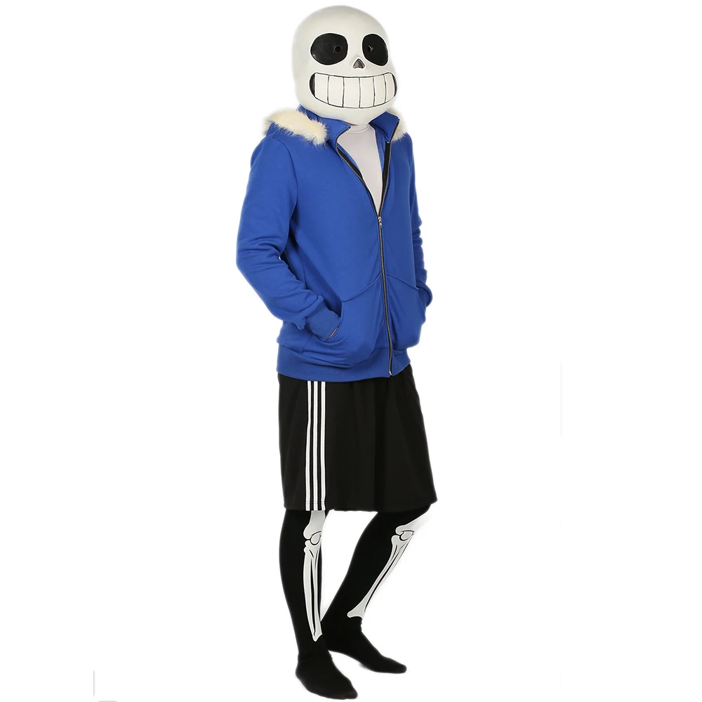 X COSTUME распродажа 45% костюм Undertale Sans полиэстер материал полные наряды игра косплей