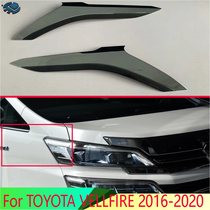 Fur Toyota Vellfire 2016 2020 Auto Zubehor Abs Chrom Vorne Scheinwerfer Lampe Abdeckung Trim Molding Rahmen Chrom Styling Aliexpress