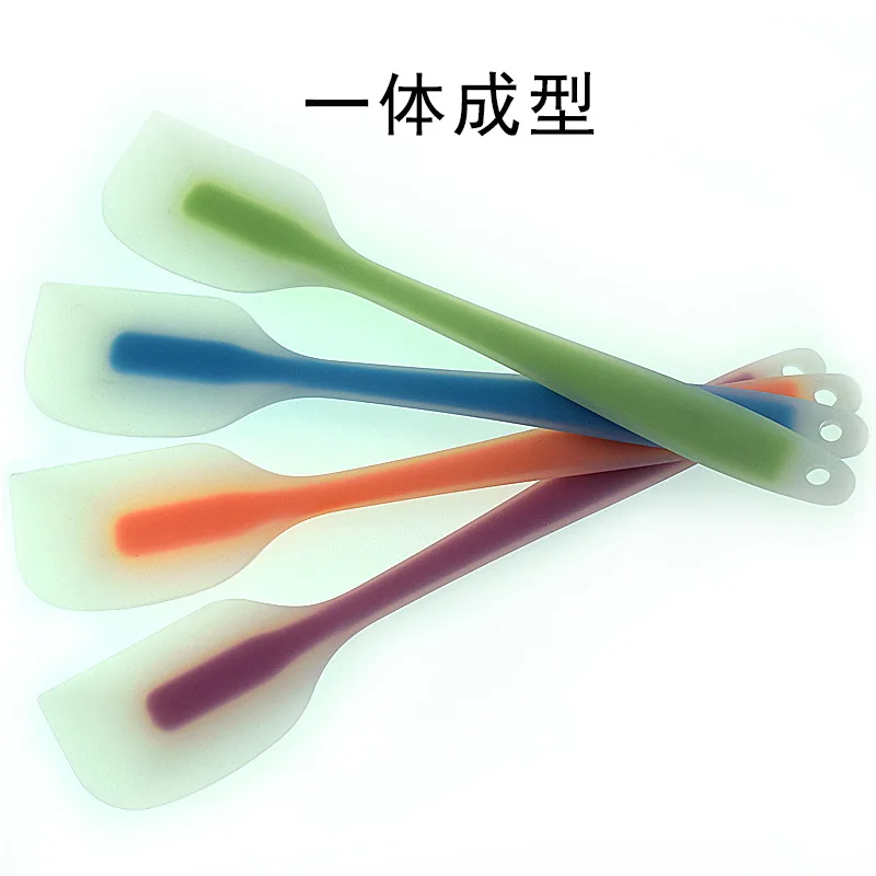 One-piece All Edges Included Translucent Silicone Scraper Cow Oil Cake Material Scraper Kitchen Bakery Stirring