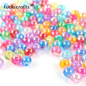

Lucia Crafts 6/8/10 mm ABS Loose Beads For Handmade Necklace /Bracelet Accessories E1030
