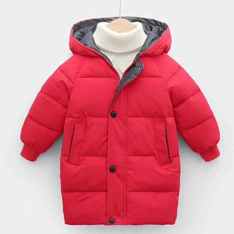 Kids Jackets Baby Boys Thicken Jackets Winter Girls Hooded Coats For 2-10Yrs Teen Children Long Outerwear Kids Thick Snowsuit down jacket children jackets girls coat wool jacket