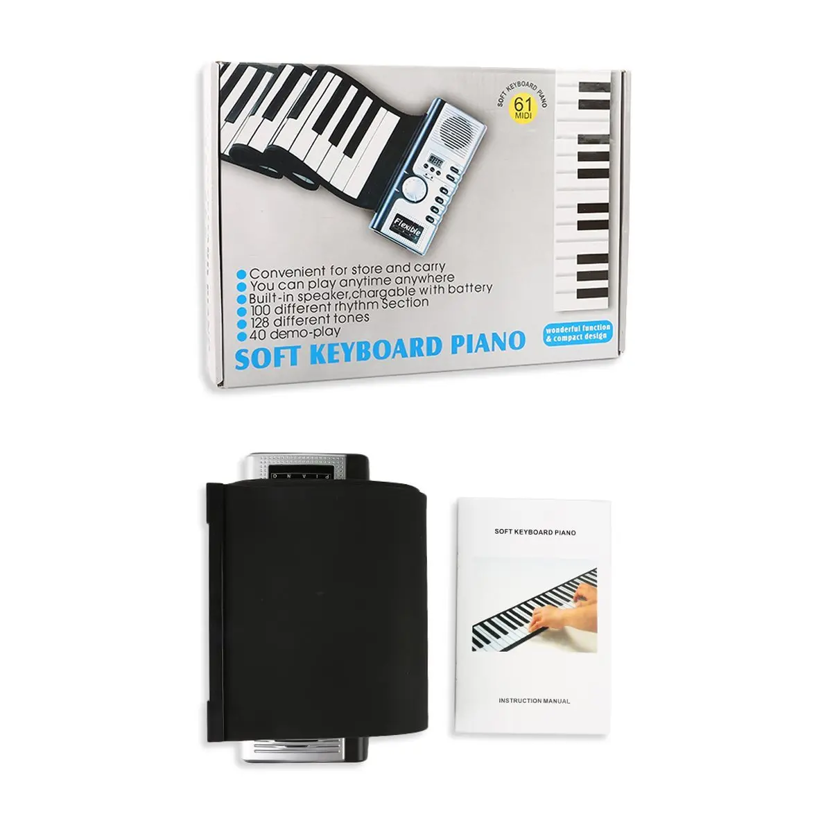 

61 Hand Piano Keys with Trumpet Children Adult Silicone Electronic Piano Keyboard ENLIGHTEN Piano