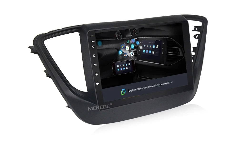 Clearance NaviFly Android 8.1 car multimedia player for Hyundai Verna Solaris 2017 2018 car gps navigation Autoradio map 1024*600 HD AM FM 20