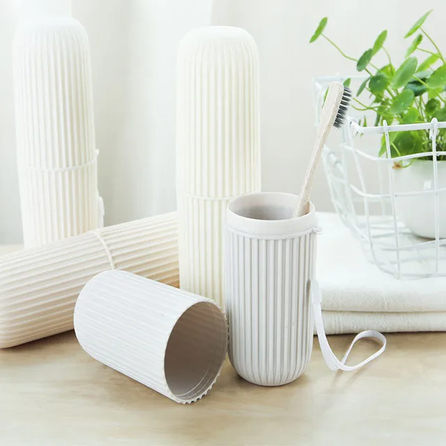 Fogkefe Tartó Borítóval Műanyag Fogkefék Fogkrém Tároló Doboz Hordozható Utazási Kemping Borító Otthoni Egészségügyi Szervező Tok - Image 3