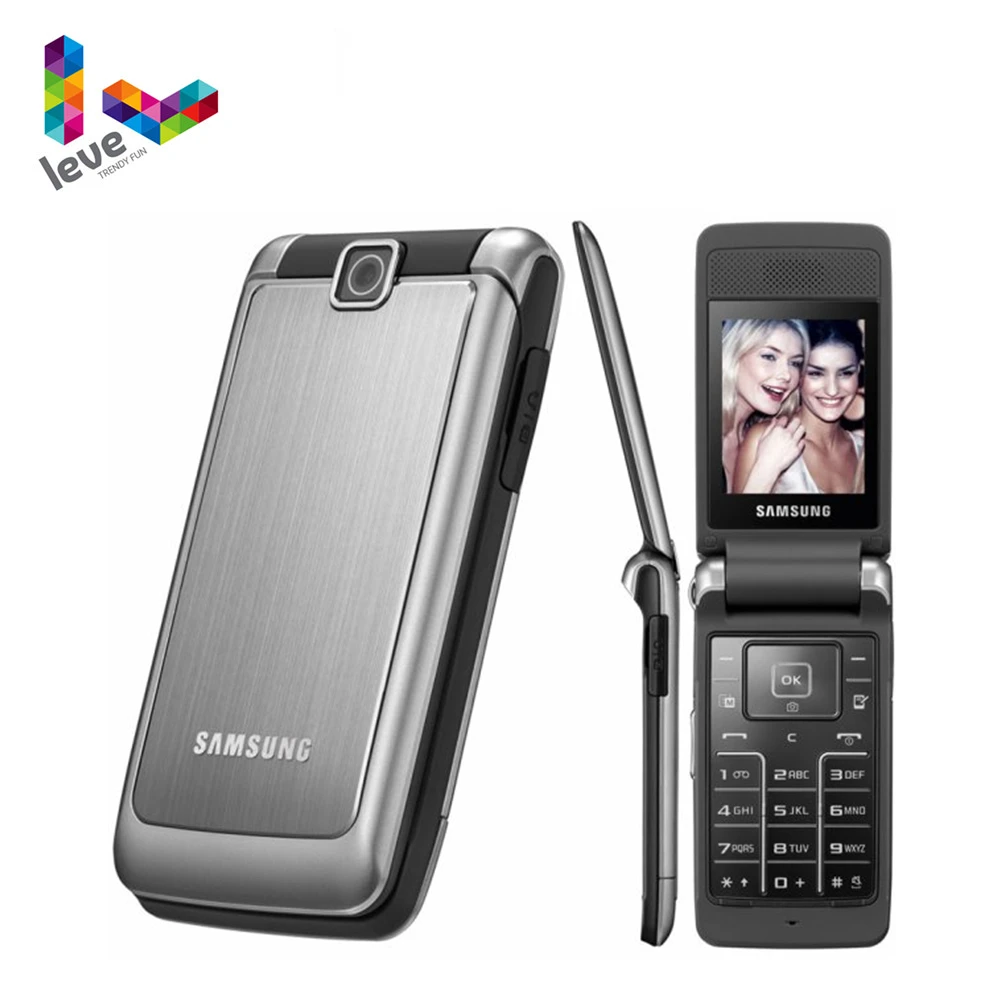 Samsung-teléfono móvil S3600 con tapa, Original, libre, GSM, 1,3 MP, 2,8 pulgadas, compatible con teclado Inglés, ruso y árabe, renovado