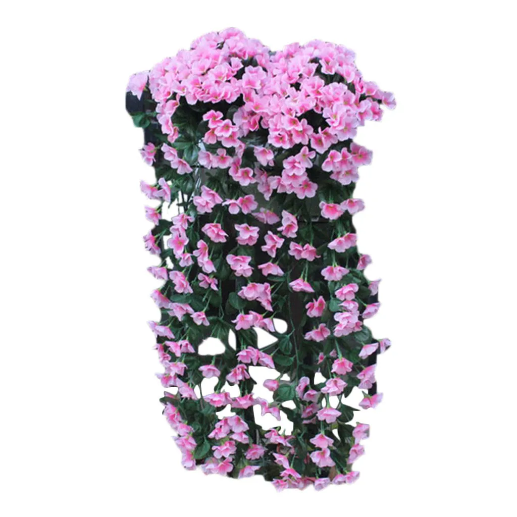 Fake Hanging Flowers Artificial Violet Flower Wall Wisteria Basket Hanging Garland Vine Fake Silk Many colors optional