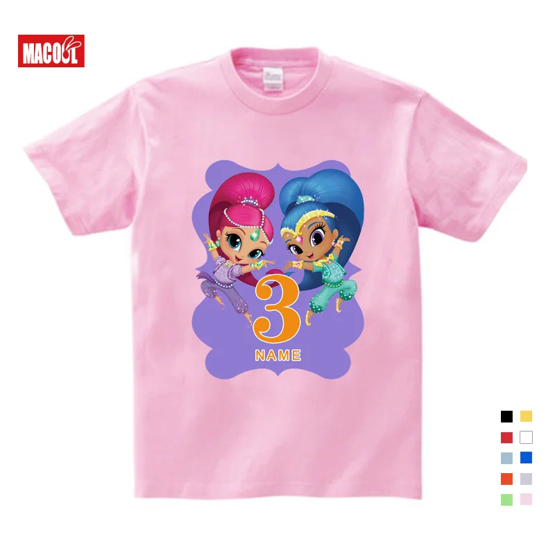 

Baby Boys Girls Birthday T Shirt Kids Funny Custom Name Your Own Design T-shirt Kids DIY Print 3 4 5 8 9Years Toddler Girl Tops