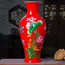 Цзиндэчжэнь класса люкс Керамика ваза ремесел дома гостиной настольный цветочный горшок офисная, фарфоровая бутылки фигурки украшения