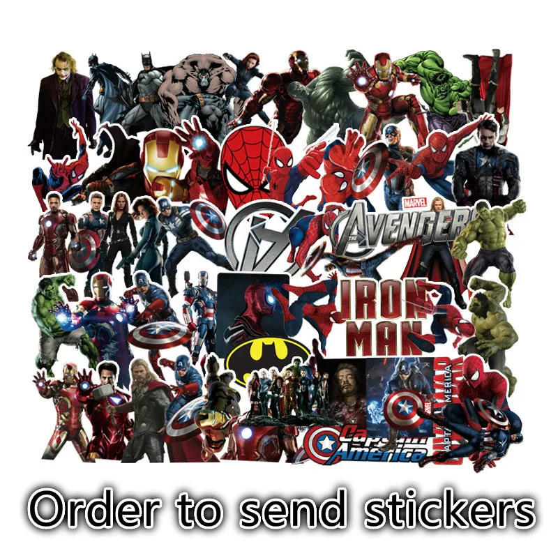 

55pcs/set Marvel Super Hero Stickers PVC Sticker Laptop Suitcase Skateboard Guitar DIY Motorcycle Waterproof Graffiti Stickers