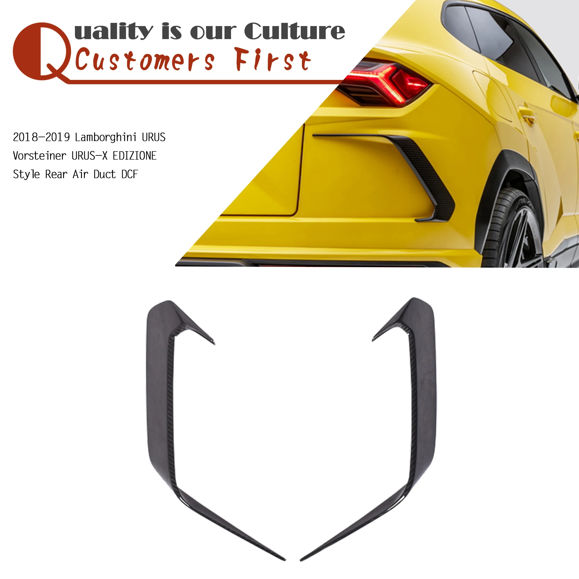 

Car Accessories Dry Carbon Fiber VRS URUS-X ED Style Rear Air Duct Fit For 2018-2019 URUS VRS URUS-X ED Style Rear Air Duct