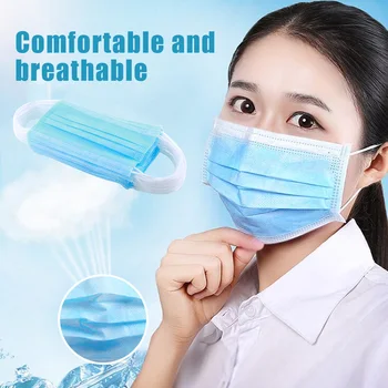 

5/20/50PCS Disposable Earloop Face Mouth Masks 3 Layers Anti-Dust Prevent Bacteria Proof Face Mouth Mask