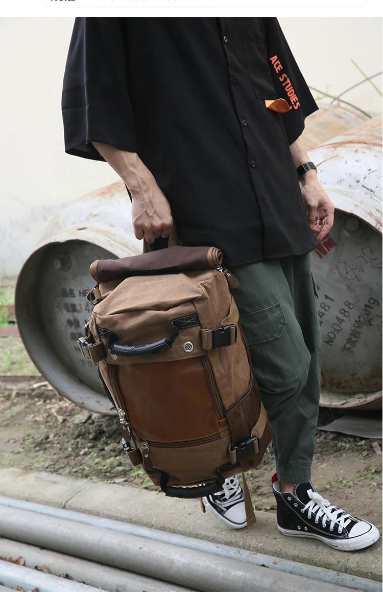 Xiao. P модный мужской рюкзак, винтажный холщовый рюкзак, многофункциональный рюкзак для альпинизма, пешего туризма, альпинизма, кемпинга