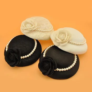 

Wedding Bridal Hats Fascinators headpiece party Hat wedding accessories White Black party hair accessories