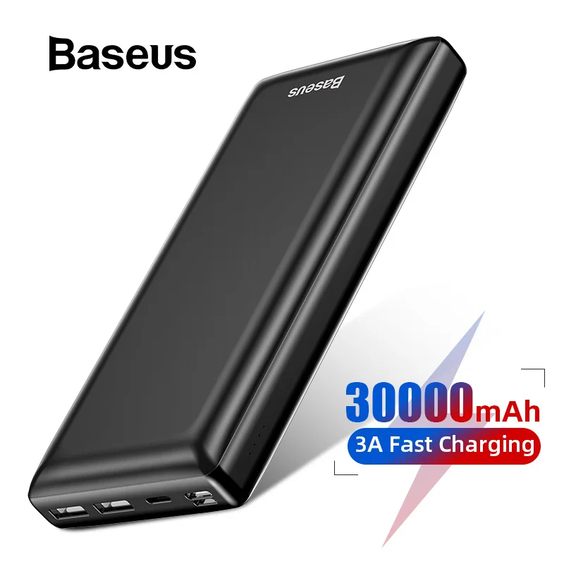Baseus 30000mAh Power Bank Type-C PD Fast Charger Powerbank Portable External Battery Charger Pack