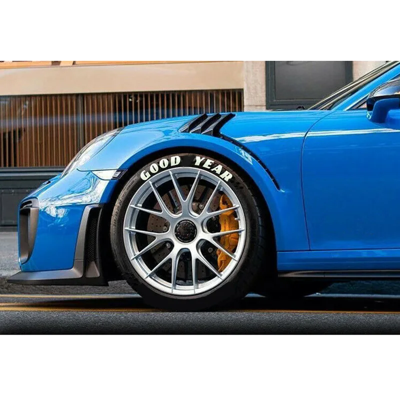 Гладкие Стикеры с надписями для шин, Аксессуары для экстерьера, комплект автомобильных колес 3D