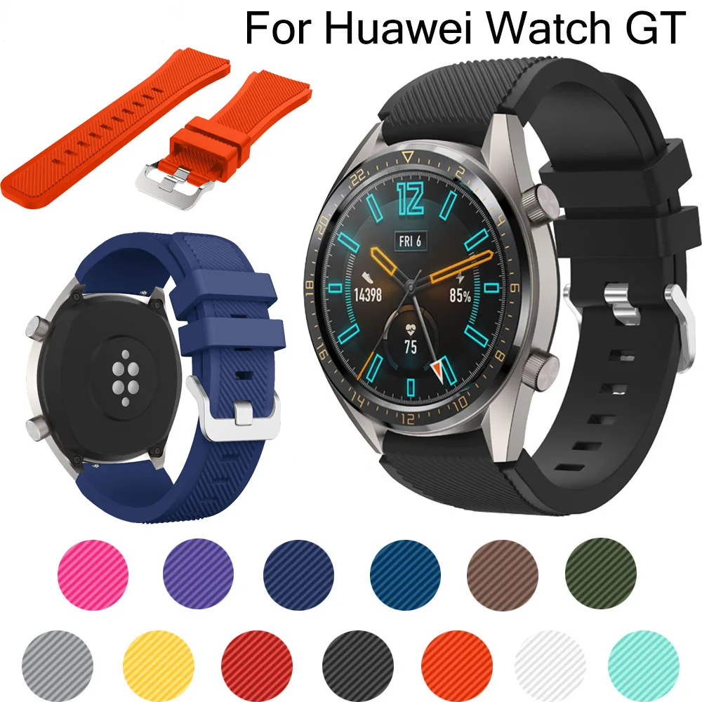 

22mm Sports Silicone Wrist Strap bands for Huawei Watch GT2 46mm Watch Replacement Band For Gear S3 For Huami AMAZFIT GTR 47mm