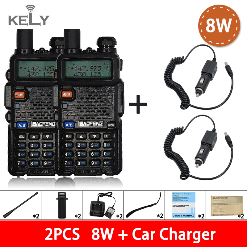 military walkie talkie BaoFeng UV5R Walkie Talkie 2PCS Powerful Two Way CB Radio UV-5R Hunting Radio 8W Baofeng Walkie Talkie UV-9R UV-82 UV-8HX UV-XR midland two way radios Walkie Talkie