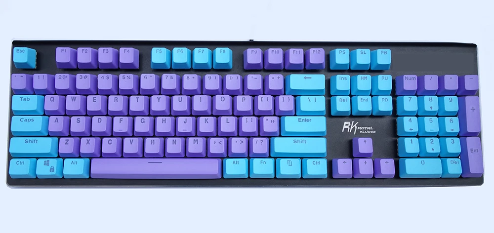 Двухцветные смешанные верхние колпачки для ключей PBT от OEM полупрозрачные с 104