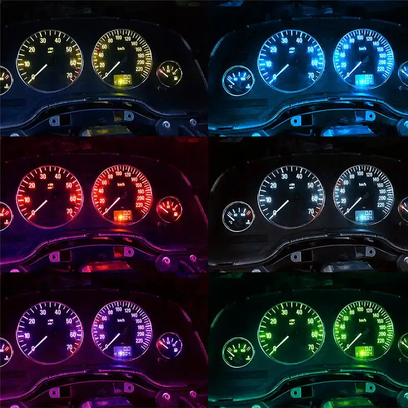 500x T5 Led W1.2W автомобильный светильник 3 SMD 3014 приборная панель манометр инструмент авто боковой Клин светильник s интерьерная лампа