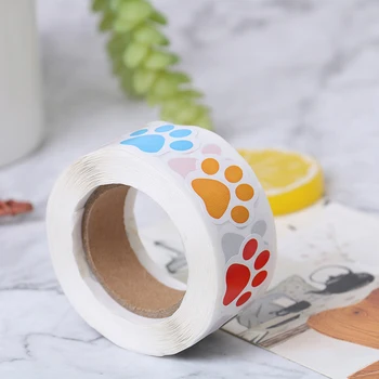 

Colorful Paw Print Stickers,Dog Cat Bear Paw Labels Stickers Of 6 Colors,as Reward Sticker Stationery Teacher For Kids