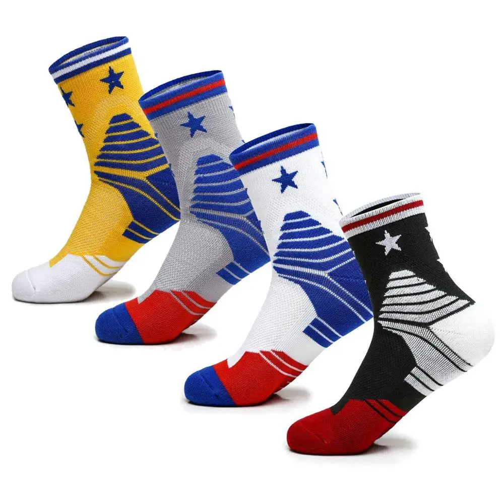 11 Colors Men's Athletic Crew Socks Basketball Thickened Towels Bottom Anti-friction Student Sports |